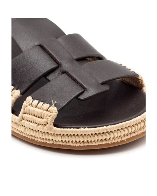 Paloma Barceló Brown Paloma Barceló Braided Platform Flat Sandals