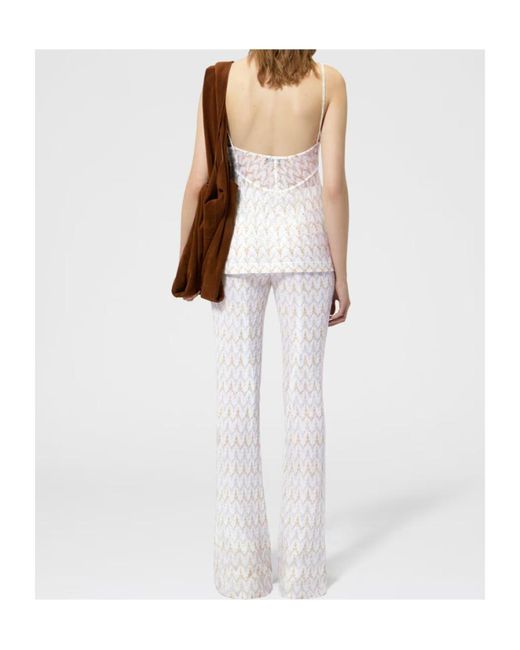 Missoni White Textured Knitted Trousers