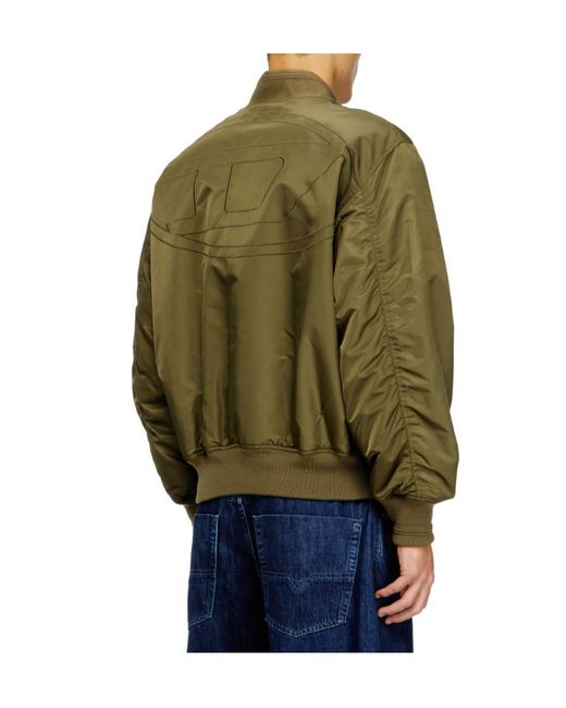 DIESEL Green W-Type-D1 Padded Bomber Jacket for men