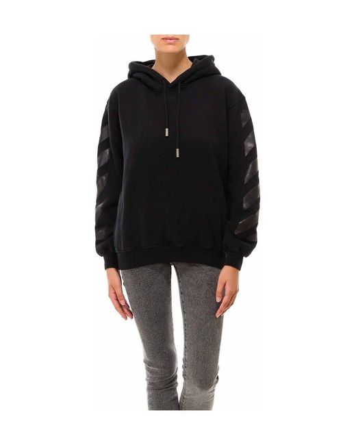 Off-White c/o Virgil Abloh Black Logo Drawstrings Hoodie
