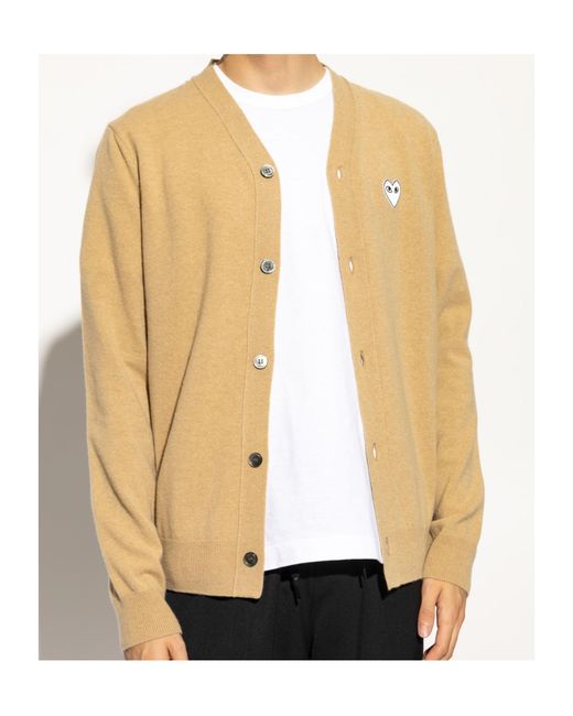 COMME DES GARÇONS PLAY Natural Long-Sleeved Sweater for men