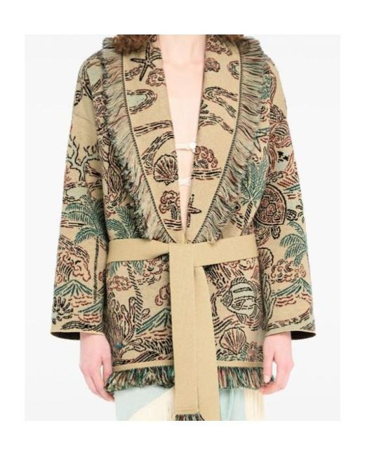 Alanui Metallic Belted Cardigan