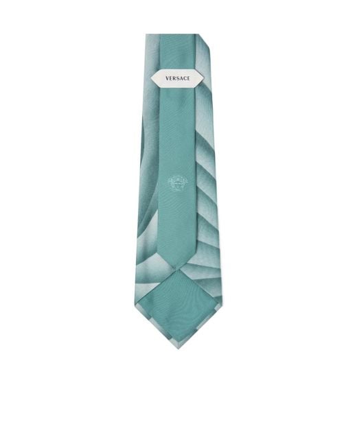 Versace Blue Medusa Motif Tie for men