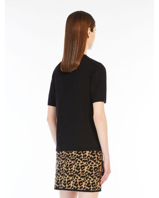 Max Mara Black Crewneck Knitted Top