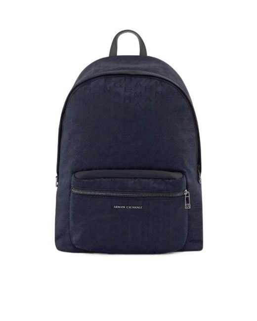 ARMANI EXCHANGE Blue Technical Fabric Backpack for men