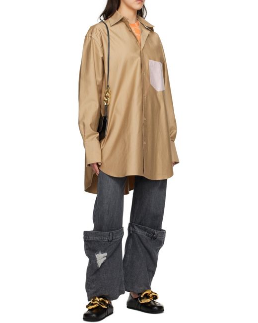 J.W. Anderson Blue Distressed Bucket Jeans