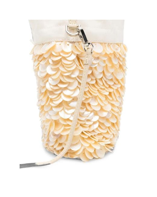 Staud Natural Mini Lila Bucket Bag