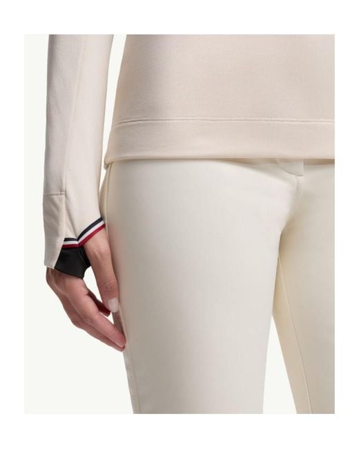 Moncler Natural Grenoble Logo Patch Turtleneck Top