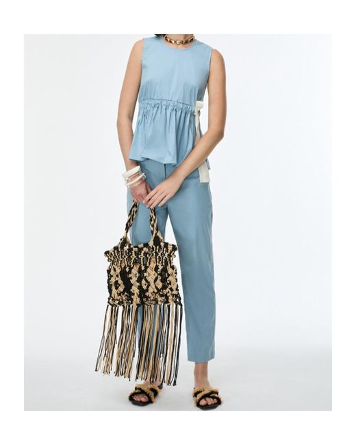 iBlues Blue Flared Top
