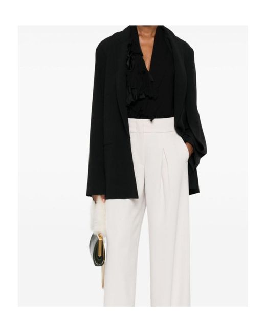 Alberta Ferretti Black Single Breasted Oversized Blazer