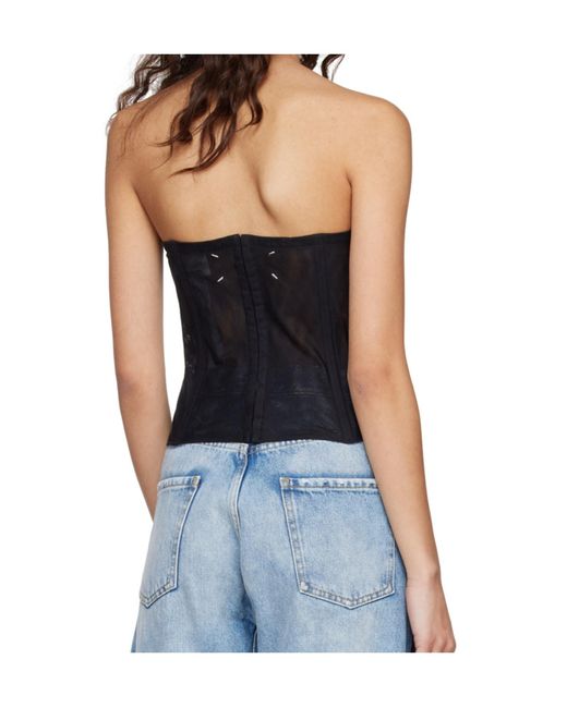 Maison Margiela Black Lace-Up Detailed Corset