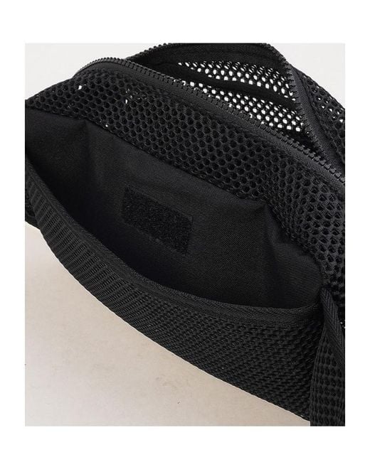 And Wander Black 3D Mesh Waist Bag for men