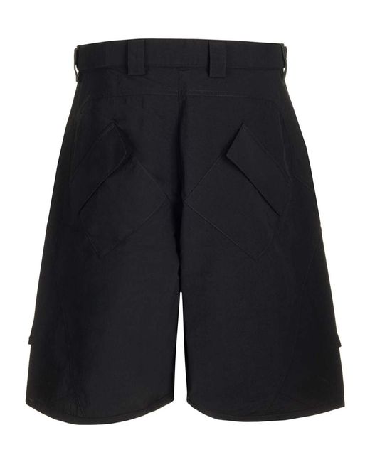 Marcelo Burlon Black County Of Milan Cross Embroidered Shorts for men