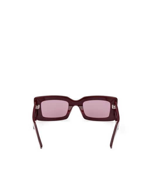Tod's Pink Geometric Frame Sunglasses