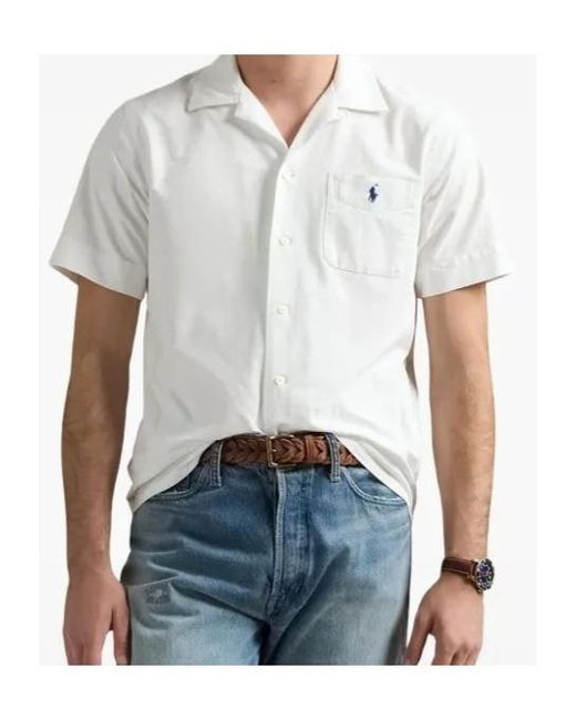 Polo Ralph Lauren White Cotton Shirt for men