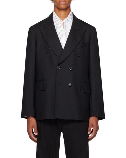 Our Legacy Black Double-Breasted Jacket for men