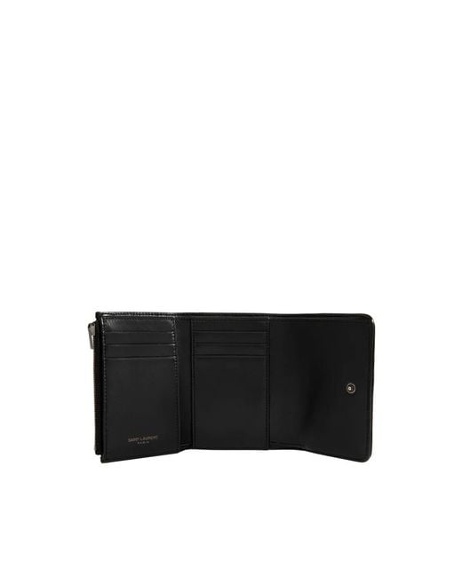 Saint Laurent Black Trifold Wallet