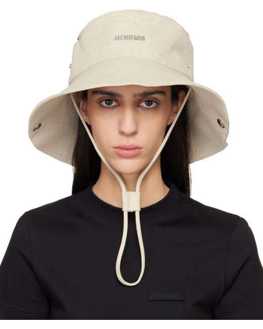 Jacquemus White The De-Nîmes Denim Bucket Hat for men