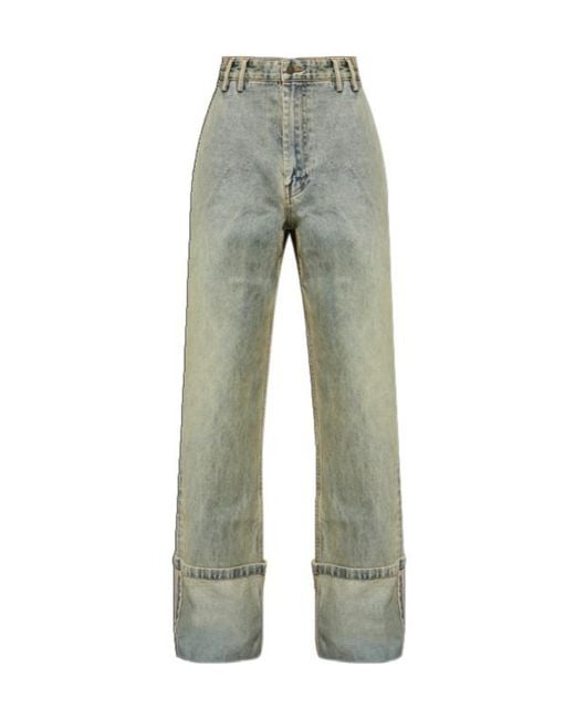 Entire studios Gray Turn-Up Jeans for men