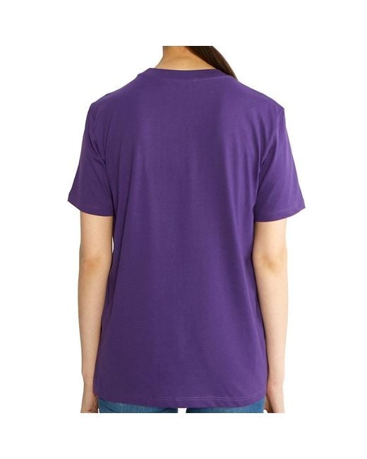 MSGM Purple Logo Short-Sleeved T-Shirt