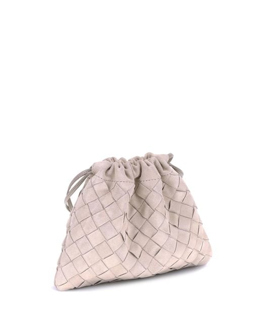 Bottega Veneta Pink Woven Clutch