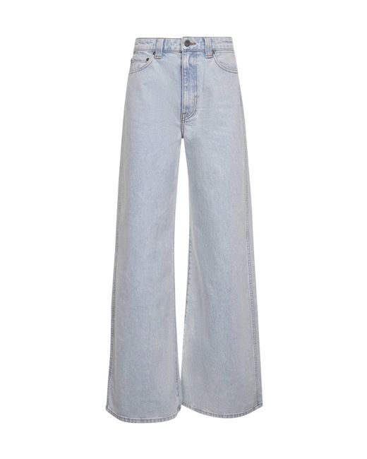 Khaite Gray Belt Loop Denim Trousers