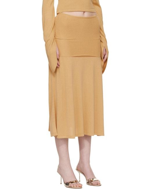 AYA MUSE Natural Ribbed Rylin Skirt
