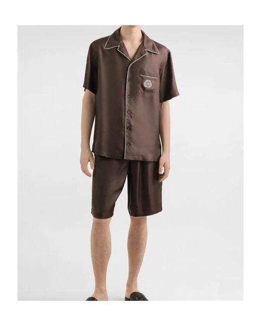 Dolce & Gabbana Black Drawstring-Waist Shorts for men