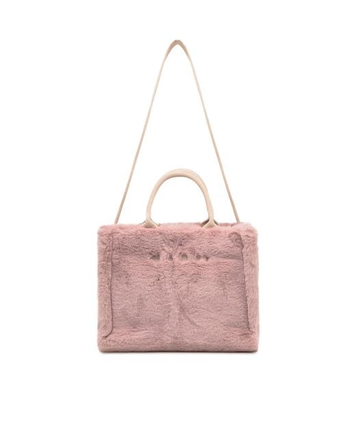 Marni Pink Faux-Fur Tote Bag
