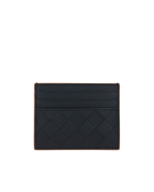 Bottega Veneta Black Intrecciato Open Top Card Case for men
