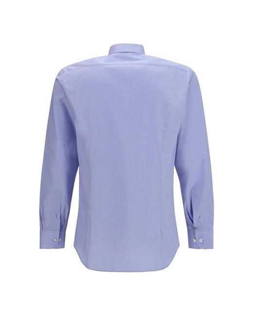 Etro Blue Long-Sleeved Shirt for men