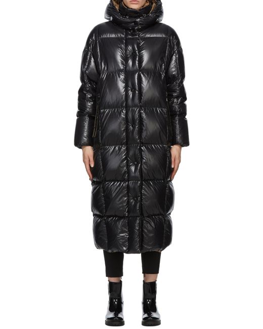 Moncler Black Parnaiba Hooded Long Down Jacket