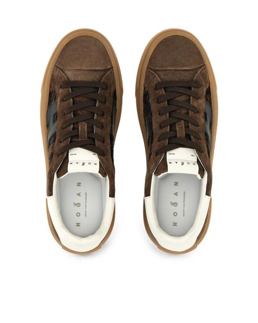Hogan Brown Crosswind Sneakers