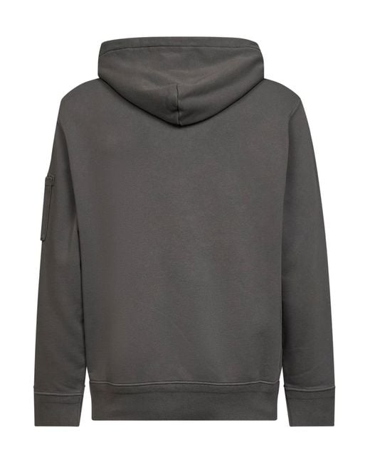 C P Company Gray Lens Detailed Drawstring Hoodie for men