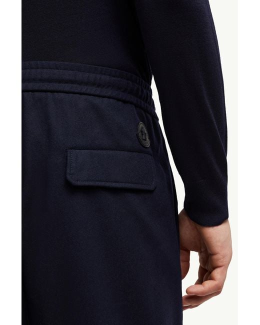 Moncler Blue Logo Patch Jogging Pants for men