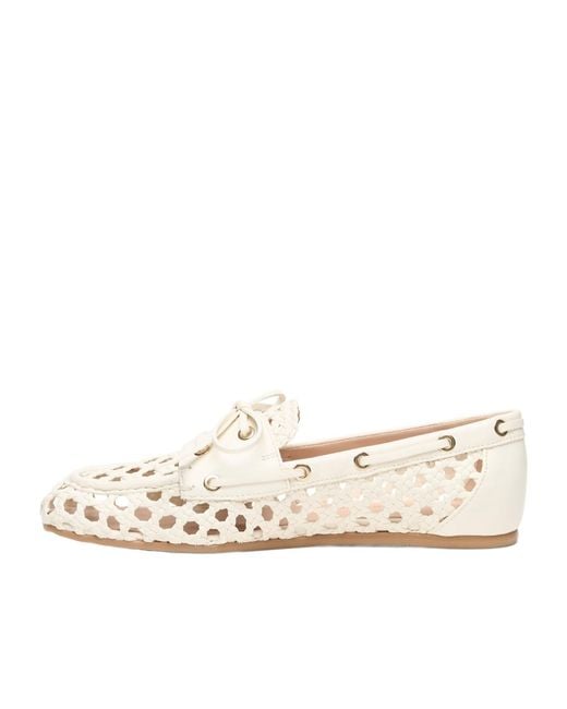 Stuart Weitzman Natural Tinsley Woven Moccasin