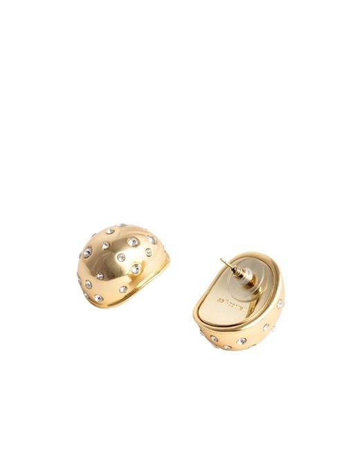 Self-Portrait Metallic Curved Crystal Earring