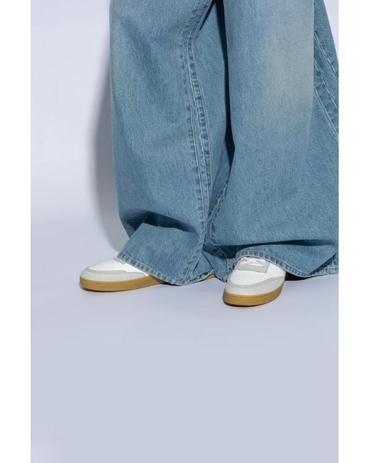 A.P.C. White Plain Lace-Up Sneakers for men