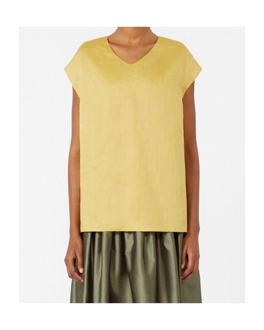 Max Mara Yellow 'S Talento Sleeveless Top