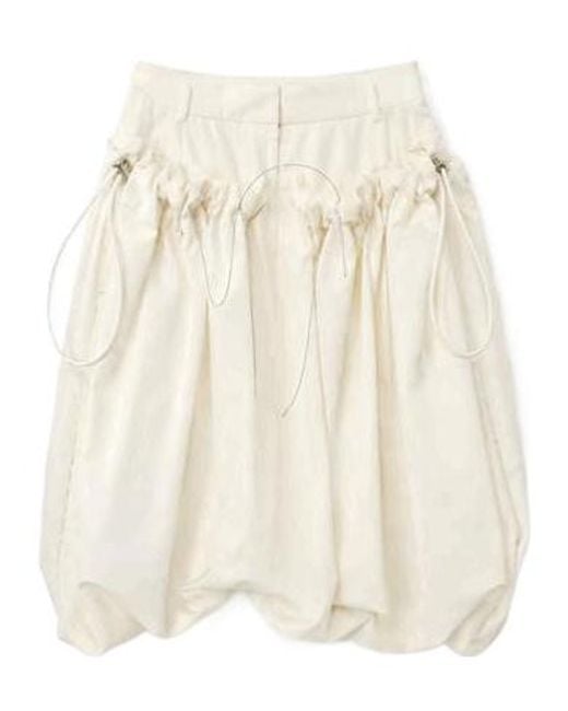 Sacai Natural Drawstring Midi Skirt