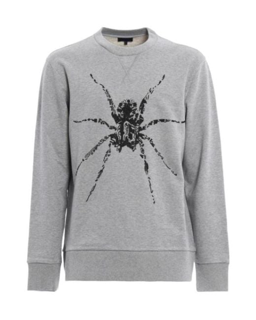 Lanvin Gray Printed Round-Neck Sweater for men