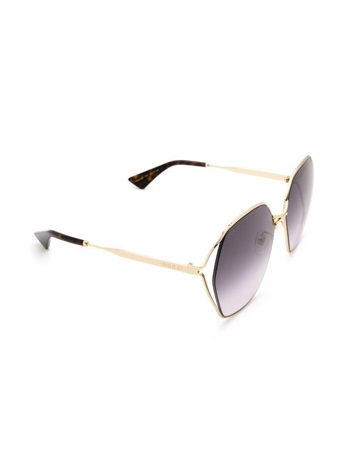 Gucci Purple Eyewear Square Frame Sunglasses