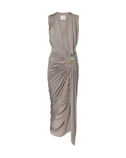 Christopher Esber Brown Draped Knit Dress