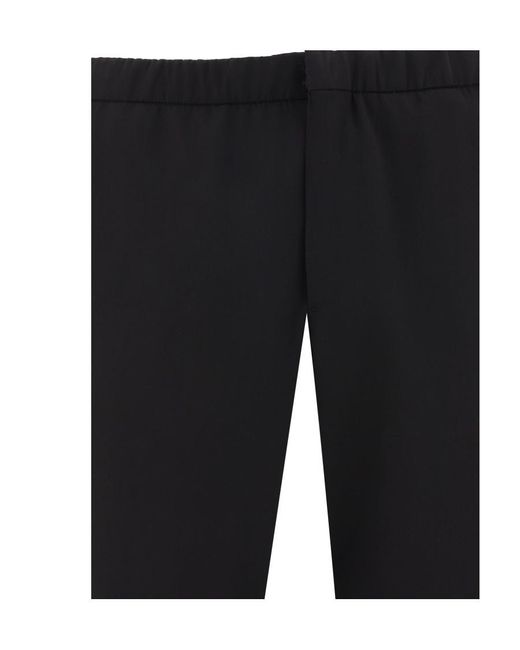 Prada Black Logo Plaque Straight-Leg Pants for men