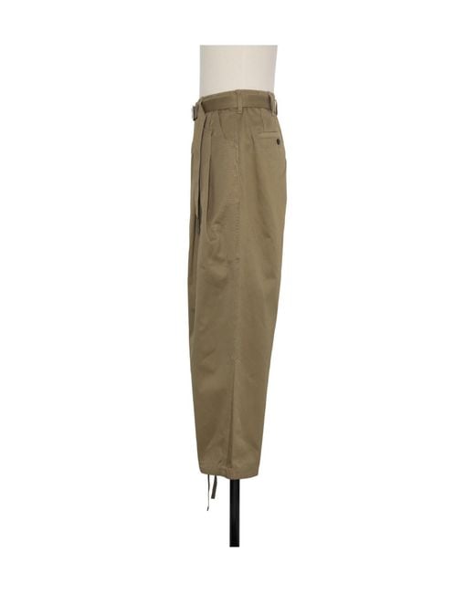 Sacai Natural Cotton Chino Pants for men