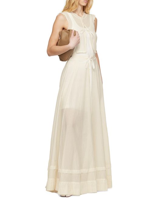 MM6 by Maison Margiela White Cotton Gown