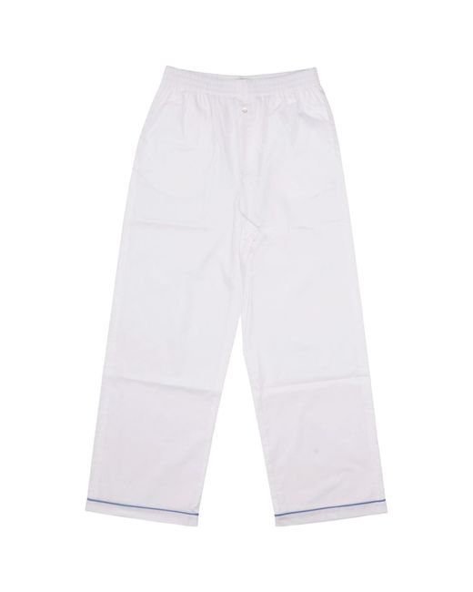 Lela Rose White Cotton Trousers