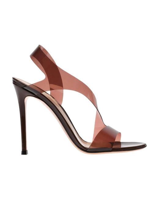Gianvito Rossi Brown Metropolis High-Heeled Sandals