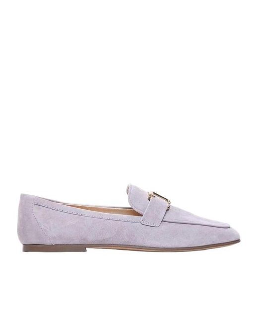 Tod's Purple T Timeless Loafers