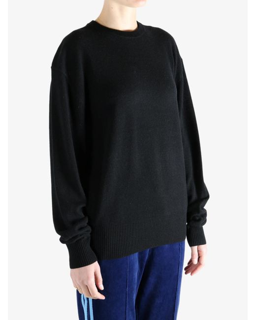 Totême  Black Totême Round Neck Knitted Jumper
